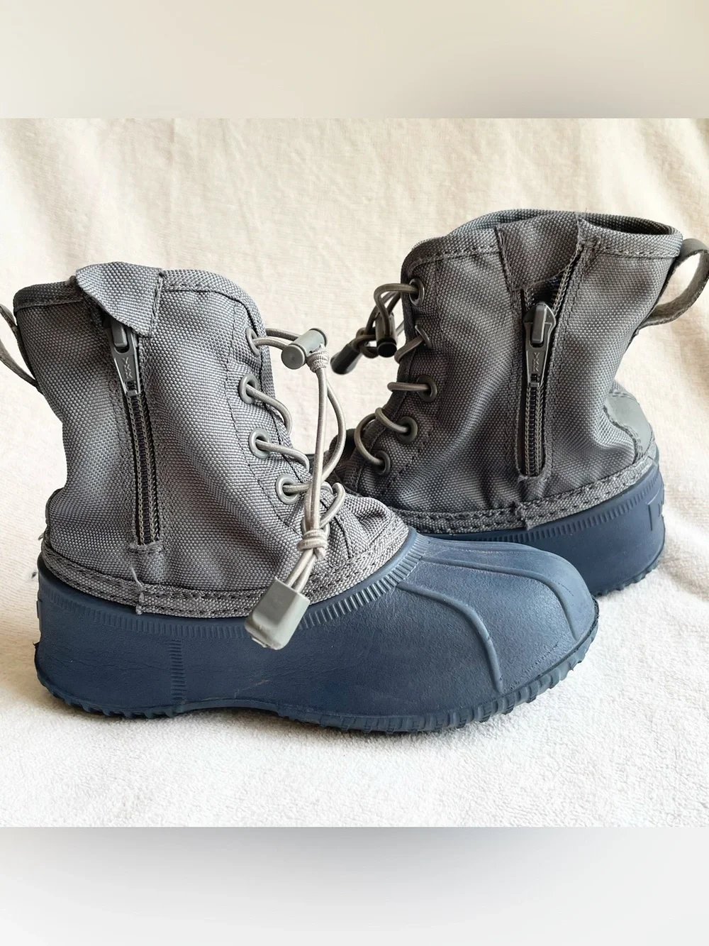 Boys Polo Ralph Lauren Boots Size 10 Blue & Gray Duck Boots for Toddler